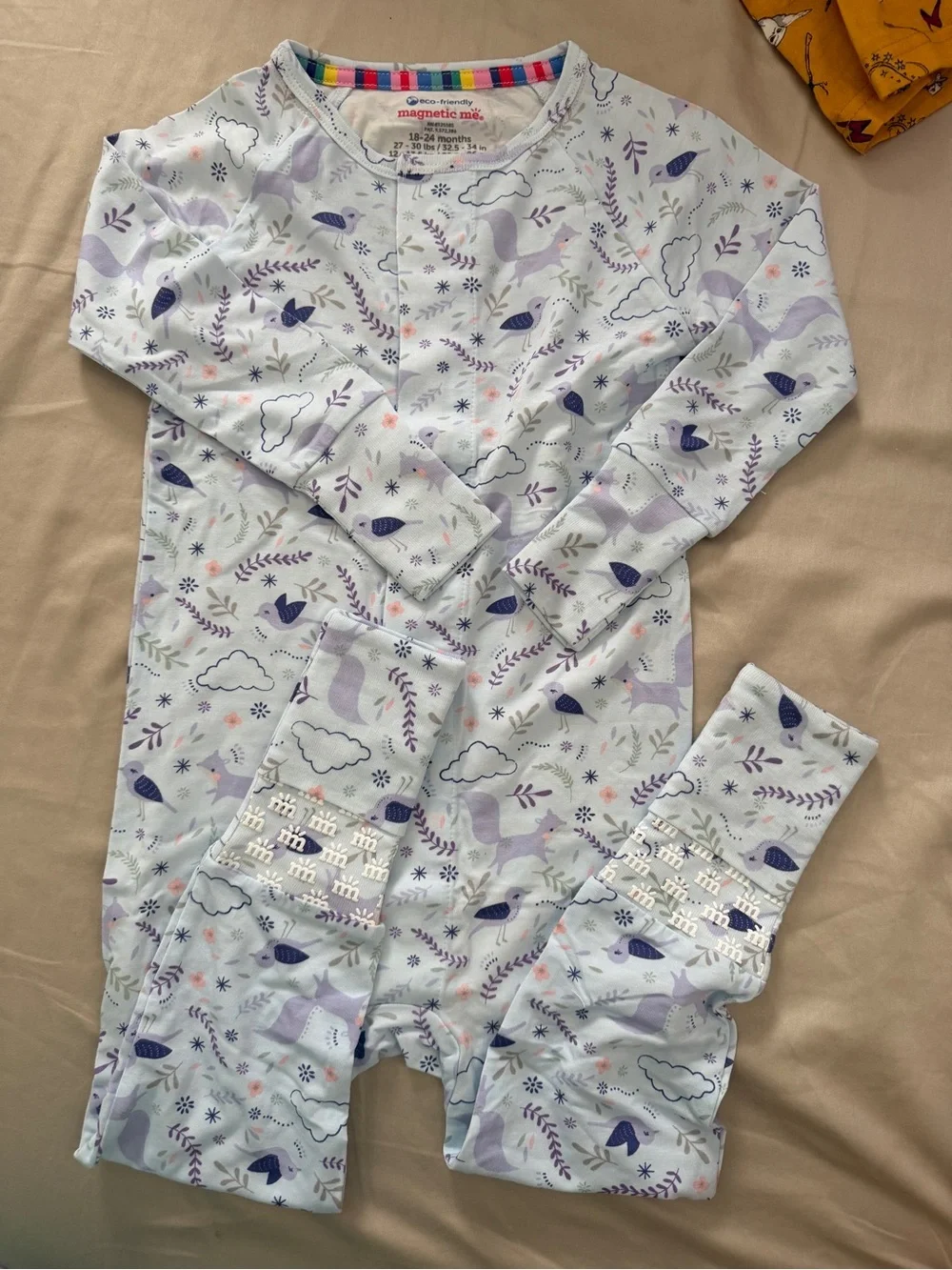 NWOT Magnetic Me little birdy Viscose(Bamboo) convertible footies- 18-24M